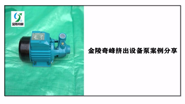 金陵奇峰擠出設備泵案例分享