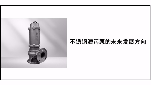 不銹鋼潛污泵的未來發展方向