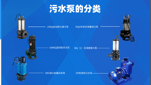 污水泵主要有哪些分類？