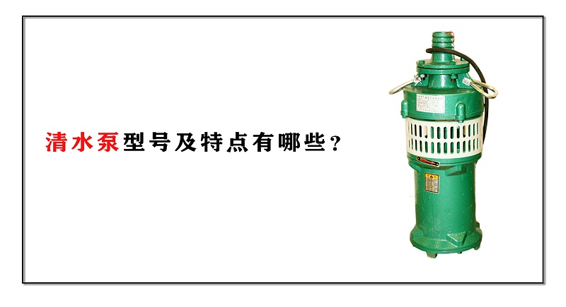 清水泵型號及特點有哪些？