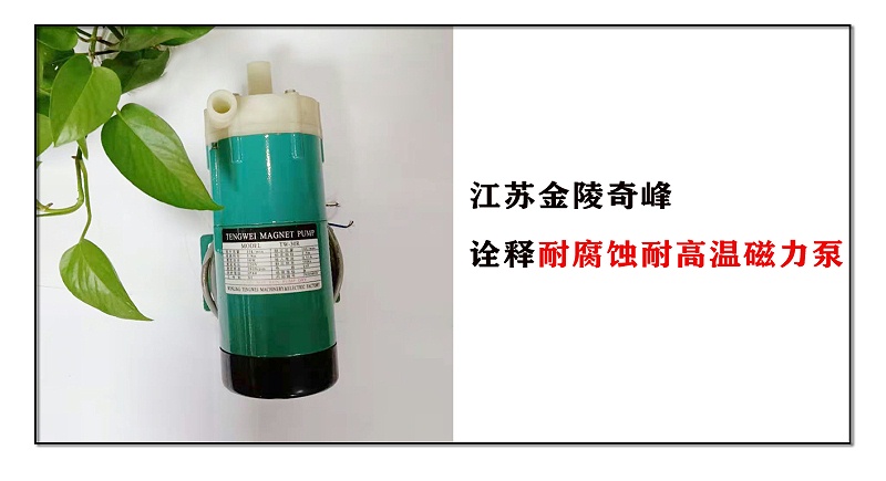 江蘇金陵奇峰詮釋耐腐蝕耐高溫磁力泵