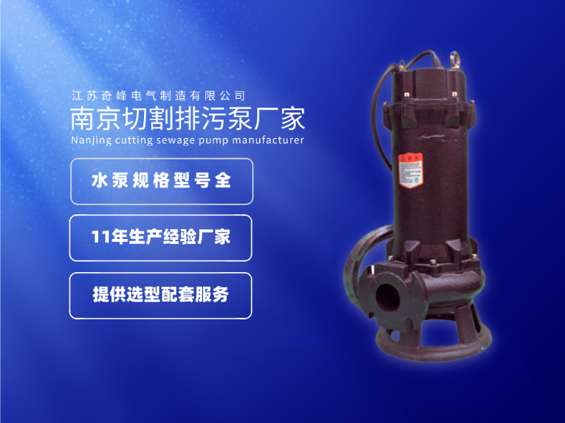 金陵奇峰南京切割排污泵生產廠家
