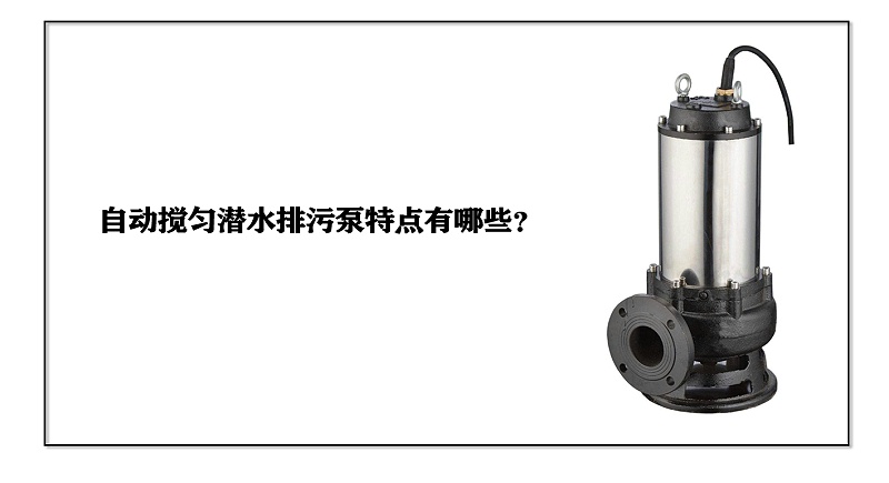 自動攪勻潛水排污泵